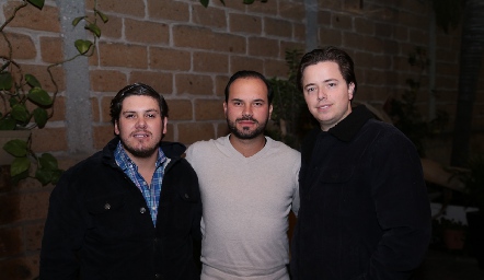  Edgar Olguín, Rodrigo Alcalde y Pablo Herrera.
