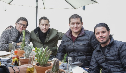  Rodrigo Palos, Everardo Araiza, Nacho Puente y Miguel Álvarez.
