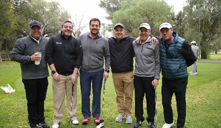  César y Héctor Morales, Javier Abella, Jorge Villarreal, Ramón Gómez y Juan Benavente.