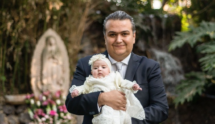 Valentina y su papá Francisco Ruiz.