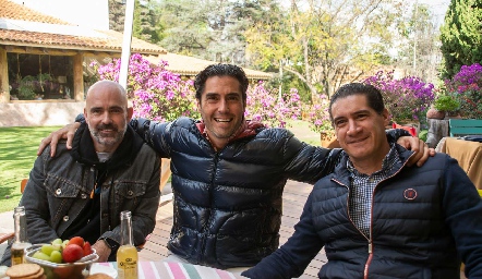  Polo de la Garza, Rafael Lebrija y Amadeo Calzada.