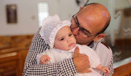  Javiera Martell con su abuelo Alejandro Villalobos.