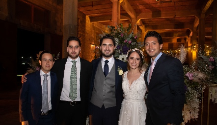  Andés Siller, Jorge Puente, Sebastián Villasana, Ale Ascanio y Diego Rodríguez.