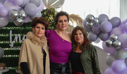 Patricia Díaz Infante, Ingrid Aigster y Lulú de Maclean.