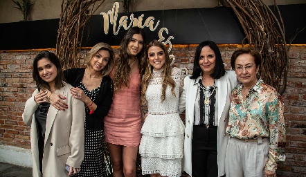  Sofía Garfias, Martha Pría Kapetanis, Natalia Garfias, María Palomar, Pilar Candia y Martha Elena Gutiérrez.