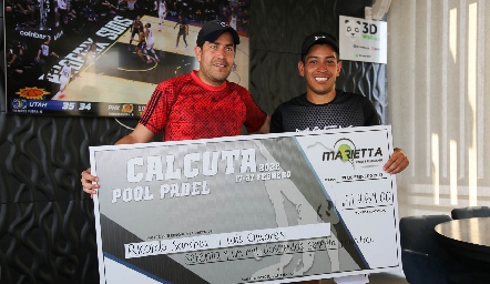  Ricardo Sánchez y Luis Olivares (Campeones Torneo Calcuta Pool Padel 2022.