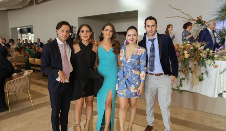  Sebastián Rodríguez, Isa Castelo, Paola Gutiérrez, Paulina Gómez y Ever Araiza.