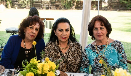  Marianela Galarza, Yoya Galarza y Catis Montiel.