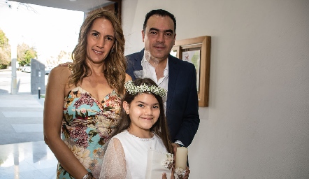 Cristina Ortiz,  Jesús Fernández y Jimena Fernández.