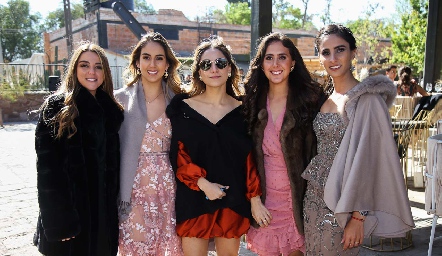  María Palomar, Lu Borbolla, Daniela Torres, Valeria Villarreal y Melissa Andrés.