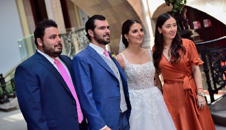  David González, José Luis Hernández, Gaby González y Aurora Martínez.