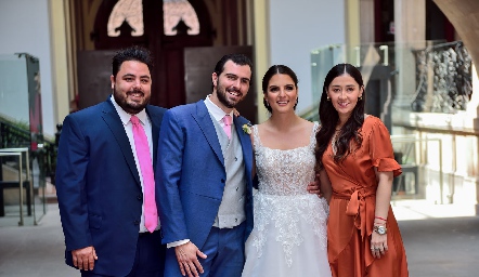  David González, José Luis Hernández, Gaby González y Aurora Martínez.
