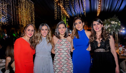  Gaby Ponce, Gloria Escobedo, Ema Navarro, Ximena Fernández y Lorena Matienzo.