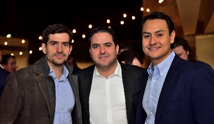  Eugenio Chávez, Diego Valdés y Ricardo Leos.