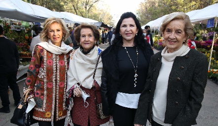  Gloria Estrada, Licha Carreras, Laura Solis y Cristina de Garcia.