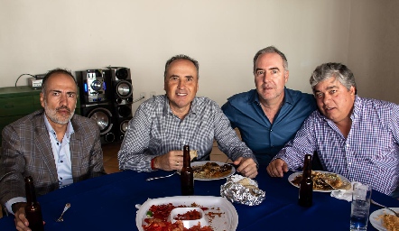 Marcelo de los Santos, Alejandro Navarro, Rafael Navarro Werge y Gerardo Córdova.