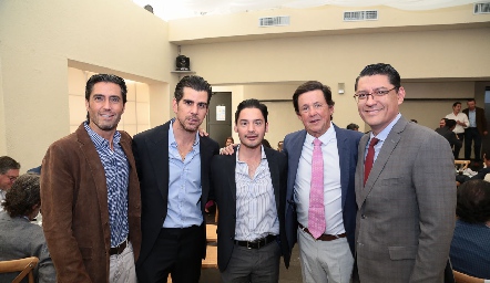  Rafael Lebrija, Alejandro Valladares, Miguel Torres, Carlos López y Heriberto Castro.