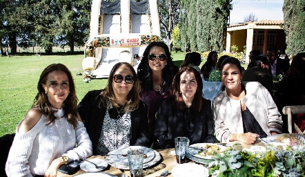  Argentina López, Lolita Vázquez, Claudia Martínez, Maricel Gutiérrez y Gabriela Díaz Infante.