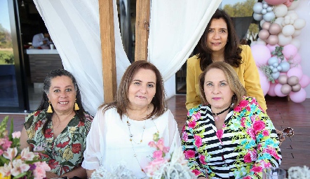  Doris Blanco, Gaby Medellín, Araceli Robles y Eva Barrios.