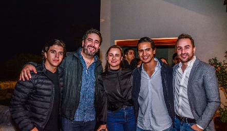  Sebastián Garza, Fernando Domínguez, Susana Schekaibán, Héctor Hernández y Yebraham Garay.