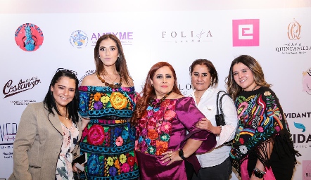  Carla Castillo, Amada Morales, Zaira Corzo, Adriana Aldrete y Lashmi MAdrid.