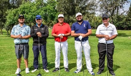  Mario Ramírez, Alejandro López, Gabriel Saucedo, Andrés Buendía y Rafael Humara.