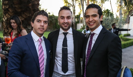  Sebastián Garza, Yebraham Garay y Héctor Hernández.