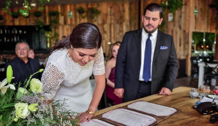 Boda Civil de Ana Cecilia Ortiz y Alejandro Rodríguez.