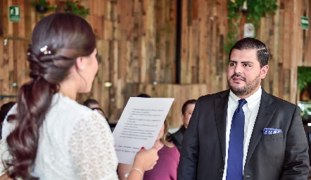 Boda Civil de Ana Cecilia Ortiz y Alejandro Rodríguez.