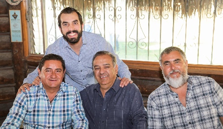  Mario del Valle, Guillermo Báez, José Luis Suárez y Picho Páramo.