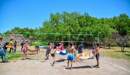 Campamento de cumple de Mauricio Sarquis.