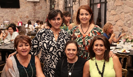  Ruth de la Torre, Martha Espinoza, Martha Elena Jasso, Julia Marín e Hilda Chávez.