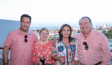  Antonio García, Ana Cris de García, Oti Ruiz y Héctor Vázquez.