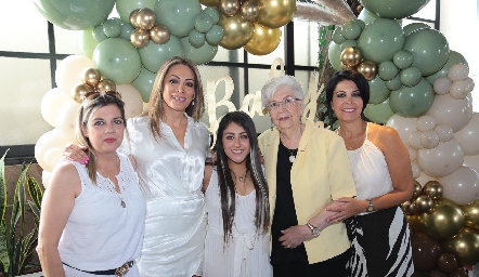  Mónica Alemán, Doris Gandy, Marisa Ríos, Beatriz Garza y Zaira Ríos.