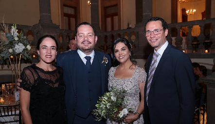  Nancy Puente, Ramón Meade, Alejandra Rodríguez y Xavier Nava.