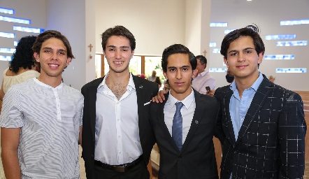  Santiago Compean, Rodrigo Medina, Rafael Córdova y Rodrigo Córdova.