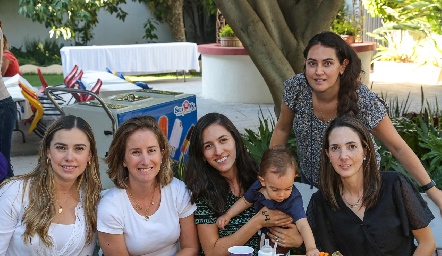  Fernanda Pérez, María José Andrés, Marcela Zapata, Mariana Candia y Claudia Díaz de León.