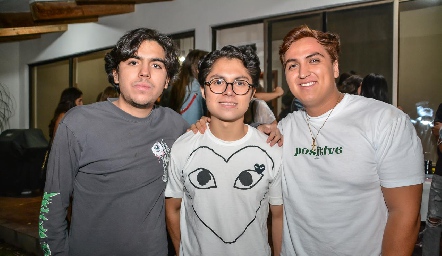  Emiliano Medina, Christian Yacotu y Emiliano Aguilera.