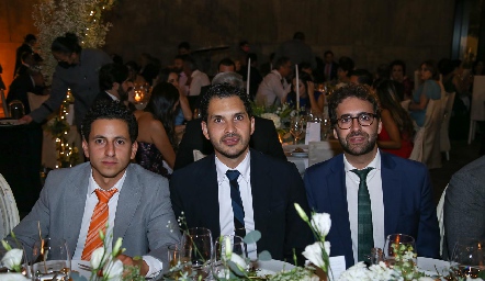  Diego Méndez, Enrique Linares y Elías Barhum.