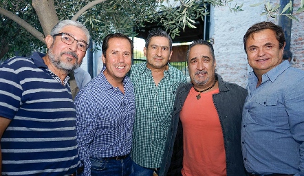  Francisco Escobedo, Alberto Aguilar, Arturo Tobías, Fidelmar Mejía y Oscar cabrera.