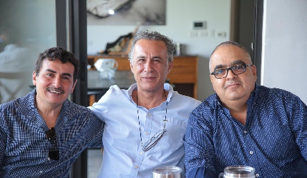  Carlos Ducoulombier, Rodolfo Rivera y Armando Rentería.