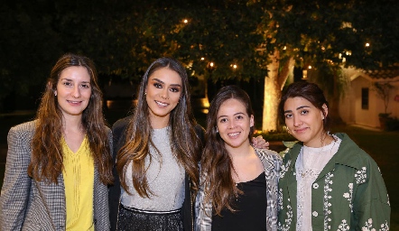  Mariana Lamas, Paulina Rodríguez, Andrea Barbosa y Pili Villanueva.