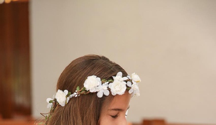  En oración.