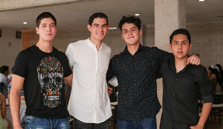  Diego Portillo, Gabriel Alonso, Gael Velázquez y Eloy Roque.