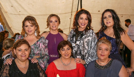  Rocío Covarrubias, Bety Lavín, Mercedes Morales, Ana Fonte, Aurora García, Adriana Alcalde y Dolores Pro.