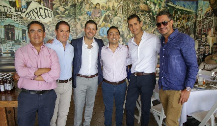  Toño Acebo, Jorge Acebo, Fernando Toranzo, José Clemente Guerrero, Manuel Ponce y Sebastián Rosillo.