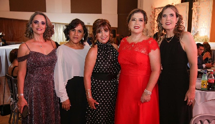  Gabriela Udave, Ruth de la Torre, Martha Elena García, Cristina Galán y Gabriela Berrón.