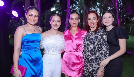 Bertha Tamez, Lau Bravo, Bertha Tamez, Griselda Rodríguez y Gabriela Delgado.
