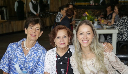  Leti Muñiz, Linda Goldaracena y Azul González.