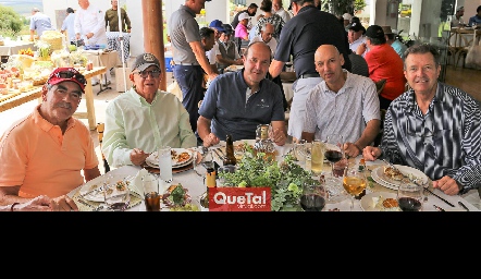  Mariano Borbolla, Bernardo González, Oscar Gaviño, Carlos González y Jaime Hernández.